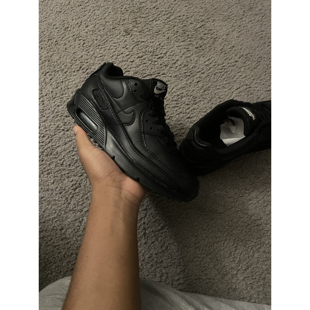 Size 6.5 (GS) - Nike Air Max 90 Low Triple Black -CD6864-001